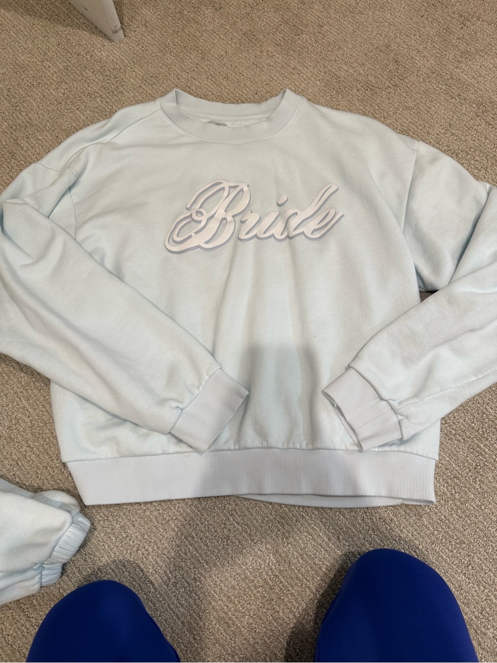 Boys Lie Pale Blue 'Bride' Crewneck Sweatset